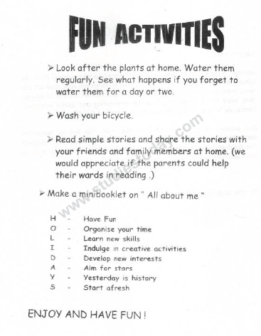 cbse class 1 english revision worksheet set 10 practice